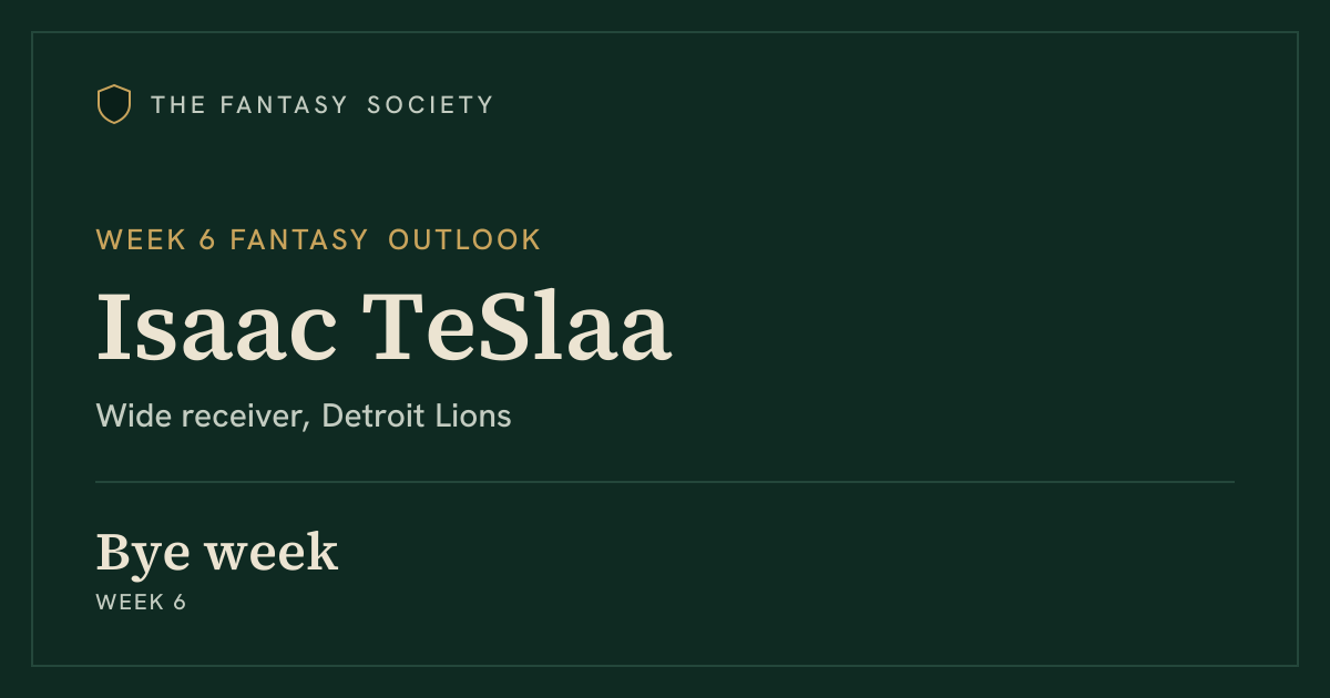 Isaac TeSlaa fantasy outlook: Week 5 projection and stats (2026) | The ...